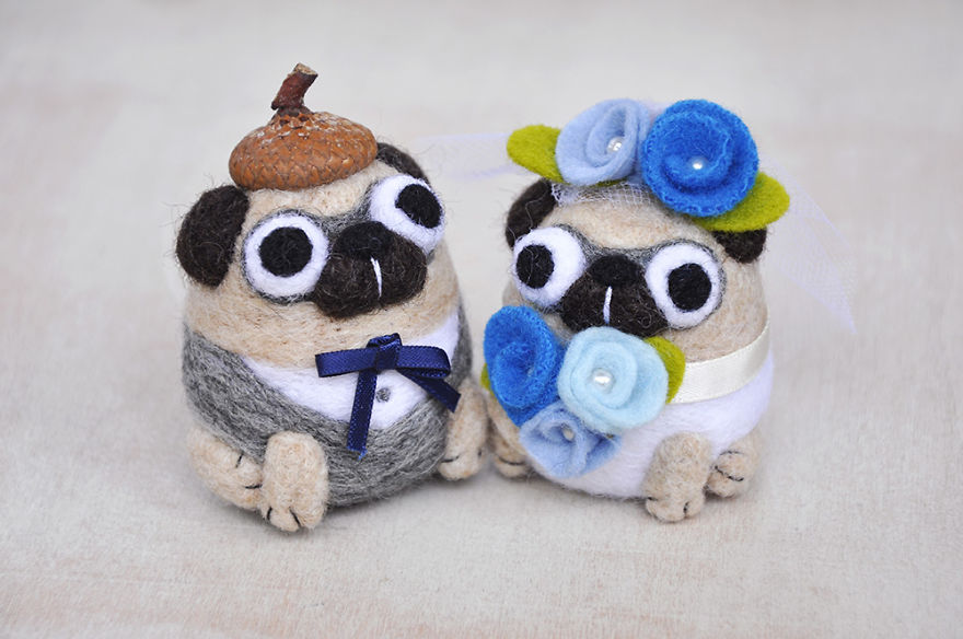 The Perfect Wedding Cake Topper For The Pug Fans The Perfect Wedding Cake Topper For The Pug Fans