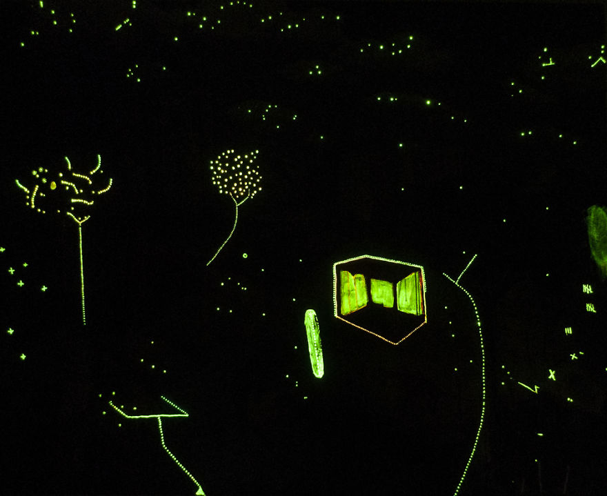 Artist Creates With Light Sensitive Paint To Show Different Sides Of His Art