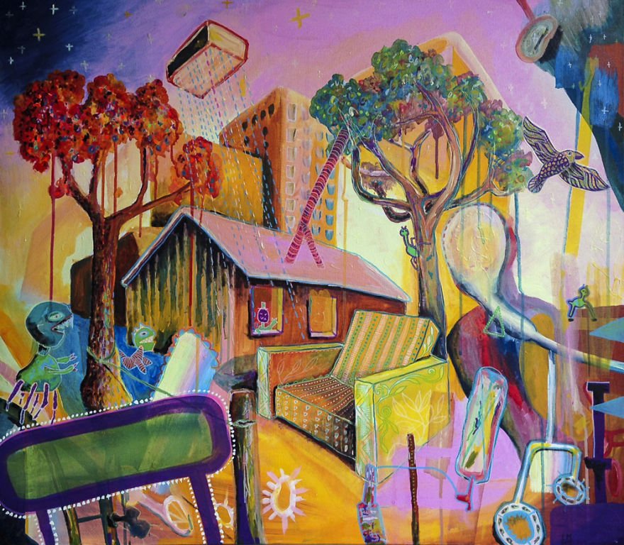 Artist Creates With Light Sensitive Paint To Show Different Sides Of His Art