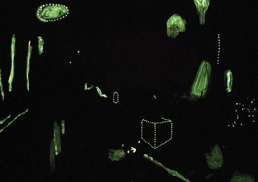 Artist Creates With Light Sensitive Paint To Show Different Sides Of His Art