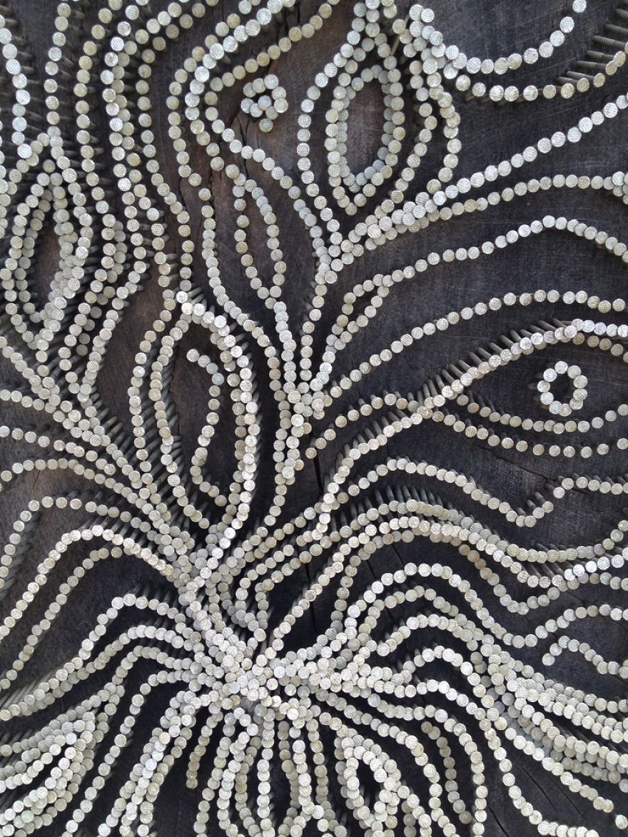 Sculptures That I Created With Hundreds Of Thousands Of Nails