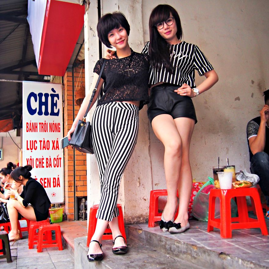 Chan And Lili, Having A Drink. Hanoi, Vietnam