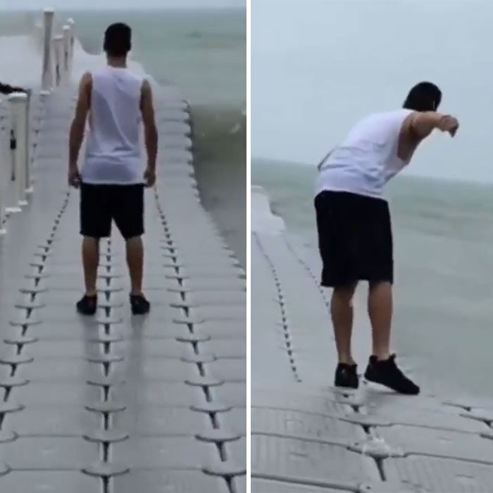 Simple Trick How To Avoid Falling Off A Floating Dock