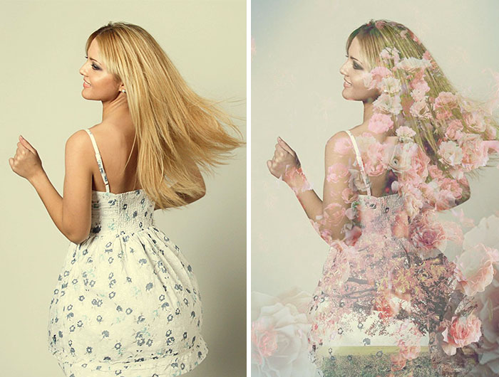 Flowers Double Exposure