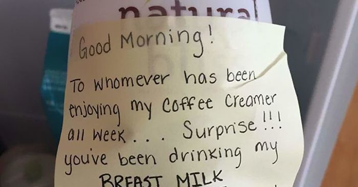 Woman Gets Revenge On Office Thief Who Kept Stealing Her Cream From Fridge