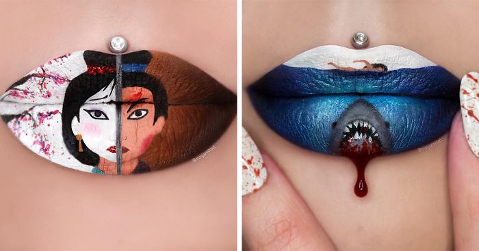 Artist Turns Her Lips Into Works Of Art