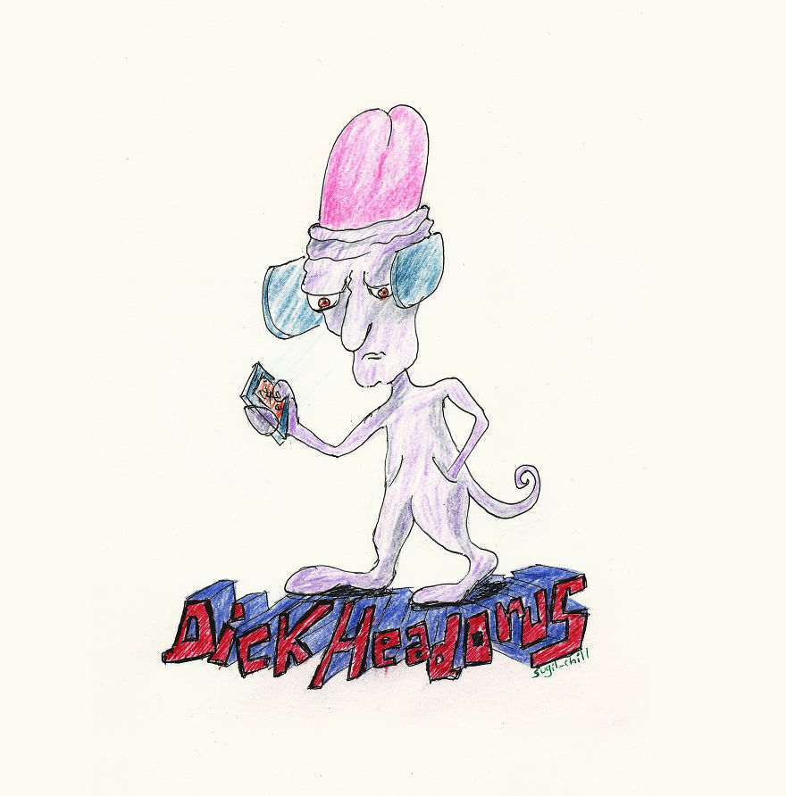 Dickheadorus (found Rare Pokiman) Special Powers: Always Busy On Phone No Matter It Is With Fri