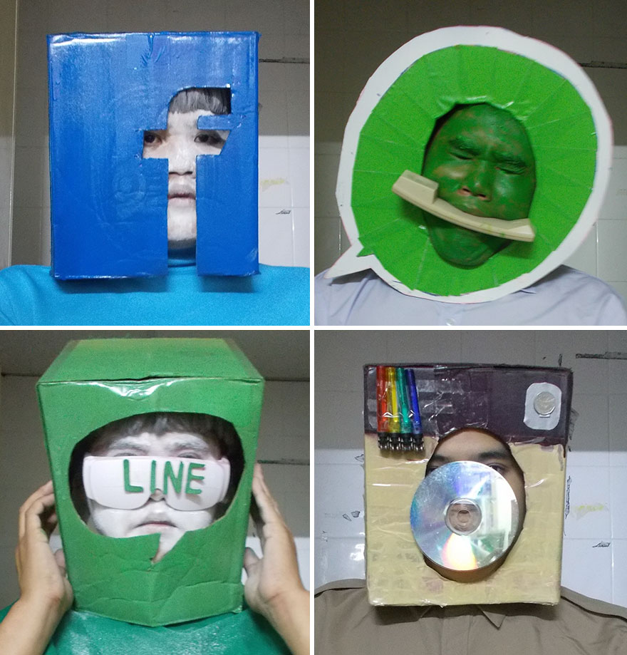 Facebook, Whats Up, Line, Instagram