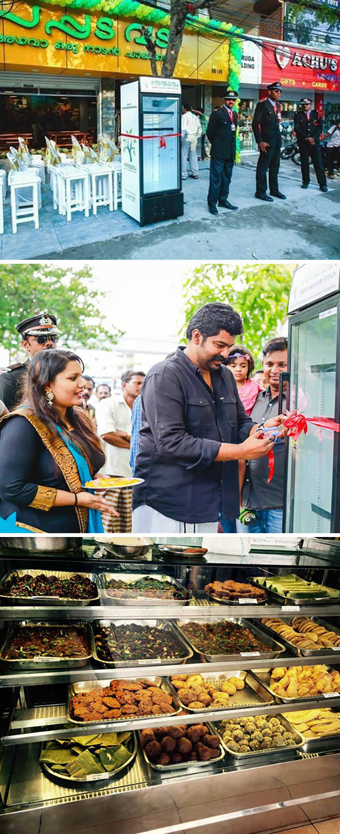 Restaurant Puts Fridge In Street So Hungry People Can Take Leftovers