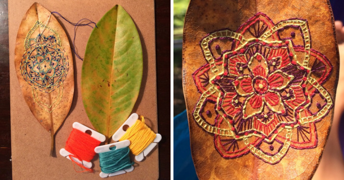 I Embroider Magnolia Leaves