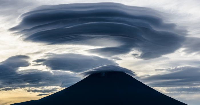 I Photographed Various Shapes Of Lenticular Clouds In One Day Above The Mountain Fuji