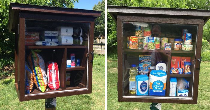 Little Street Pantry Where People Can Leave Products For Those In Need