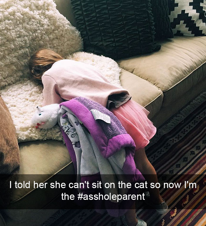 I Told Her She Can't Sit On The Cat So Now I'm The #assholeparent