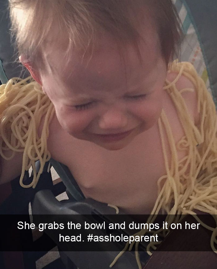 She Grabs The Bowl And Dumps It On Her Head So I'm An #assholeparent