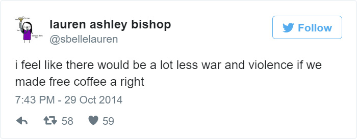 Funny Tweet About Coffee