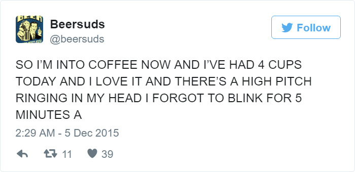 Funny Tweet About Coffee