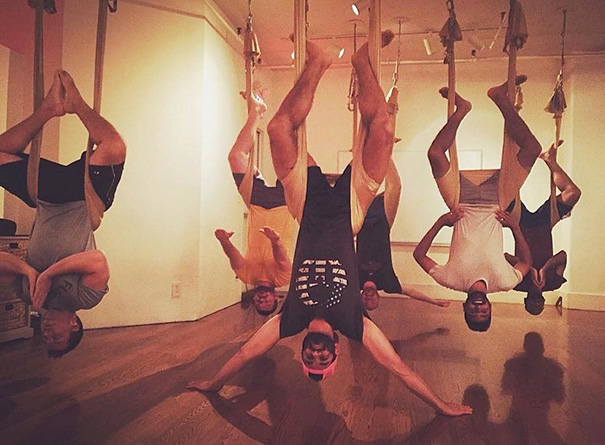 Nothing Better To Complete The Weekend Than Aerial #broga With My Besties