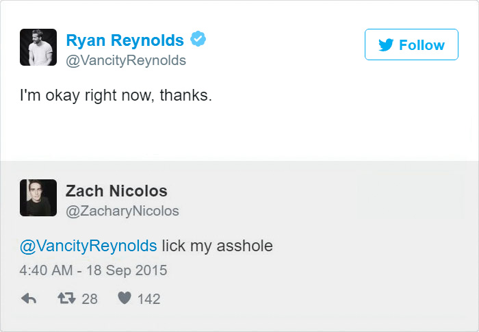 Ryan Reynolds Twitter Replies