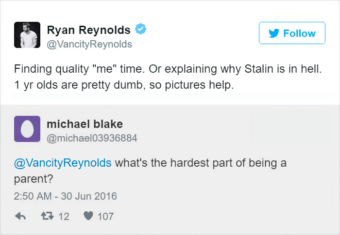 Ryan Reynolds Twitter Replies
