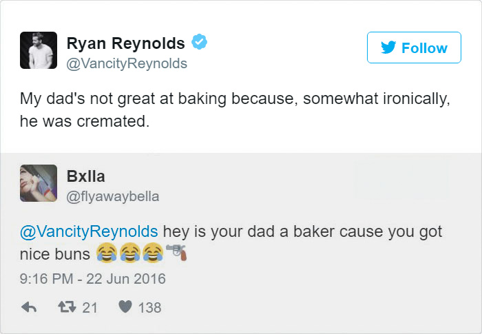 Ryan Reynolds Twitter Replies