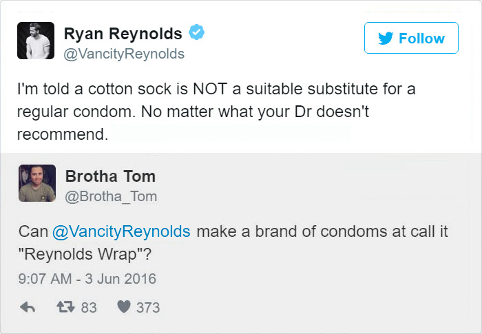 Ryan Reynolds Twitter Replies