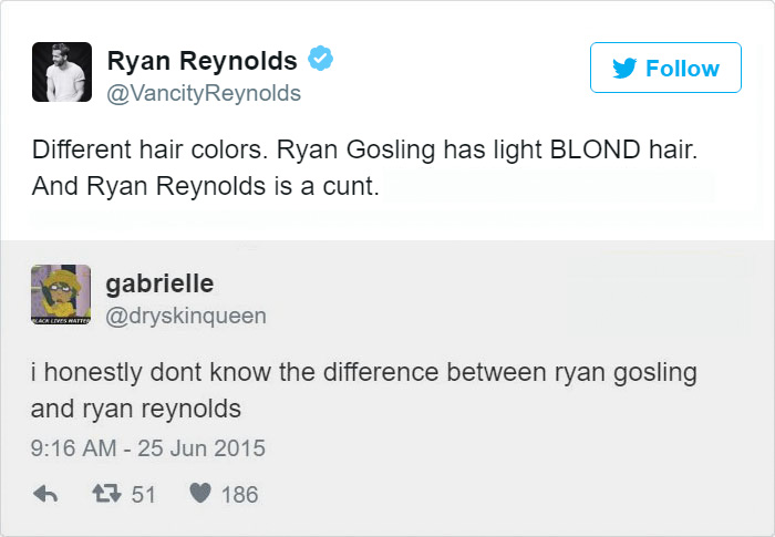 Ryan Reynolds Twitter Replies
