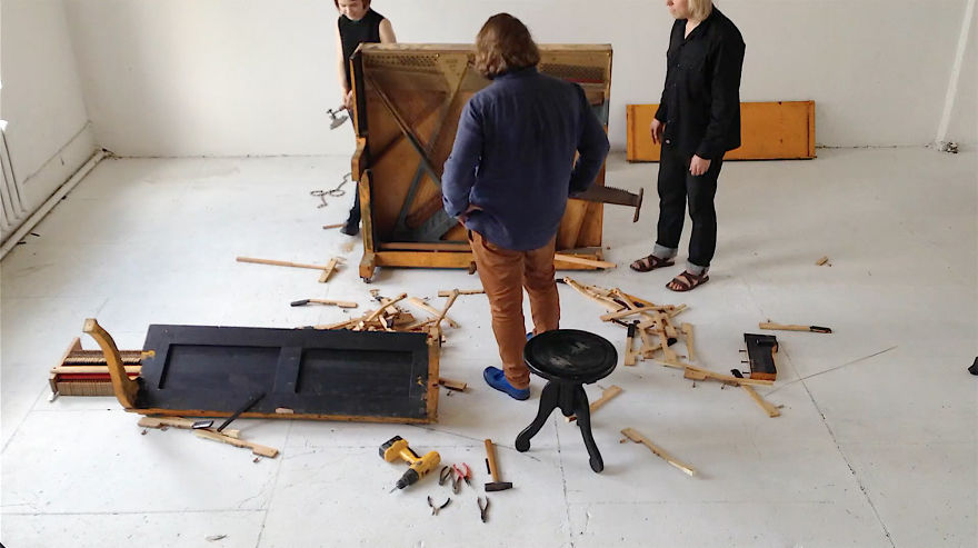 I Made A Portrait Of Beethoven From Old Piano Parts