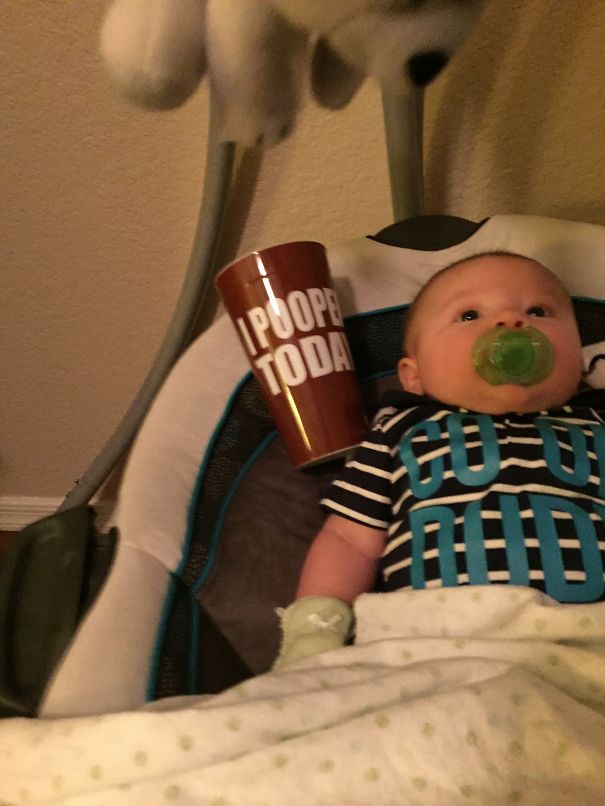 Mommy Wanted To Know What Amazing Accomplishments Our 3 Month Old Was Doing.