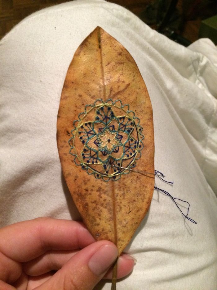 I Embroider Magnolia Leaves I Embroider Magnolia Leaves