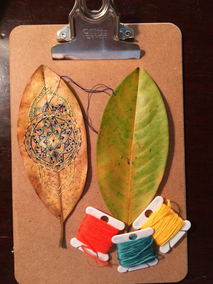 I Embroider Magnolia Leaves I Embroider Magnolia Leaves