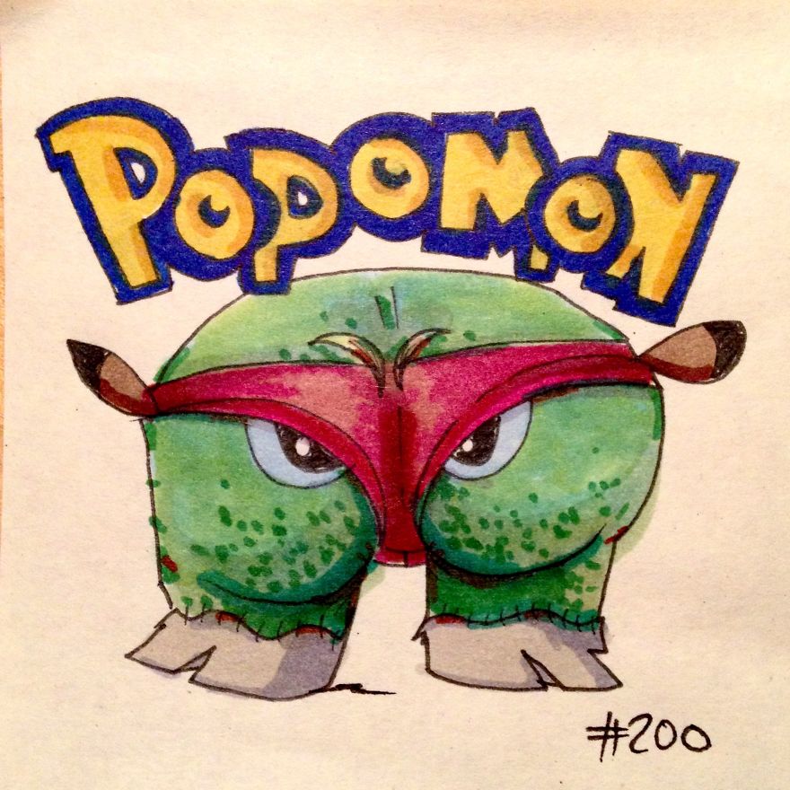 First Popomon Sighted (popo Is The German Word For "butt")