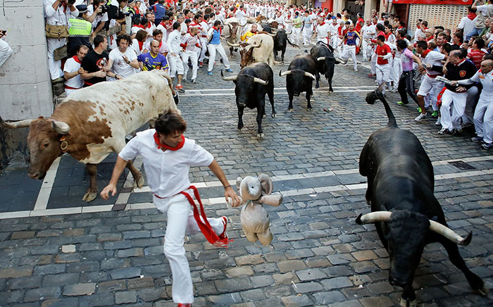Running Of The Bulls In Spain