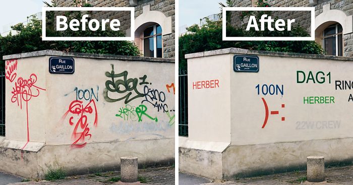 This Guy Is Painting Over Ugly Graffiti To Make It Legible