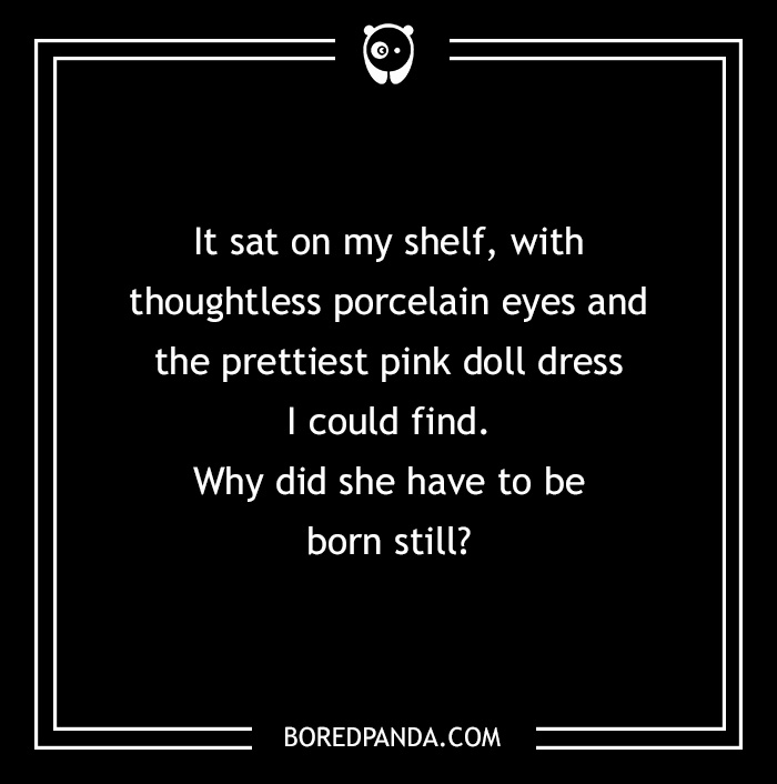 Text of a horror story displayed on a black background with white font.