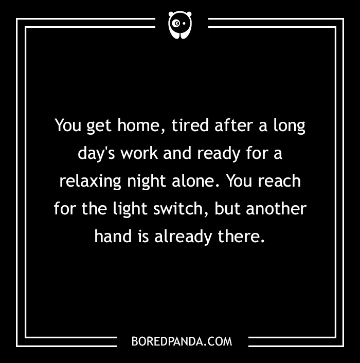 Text of a horror story about reaching for a light switch, only to find another hand.