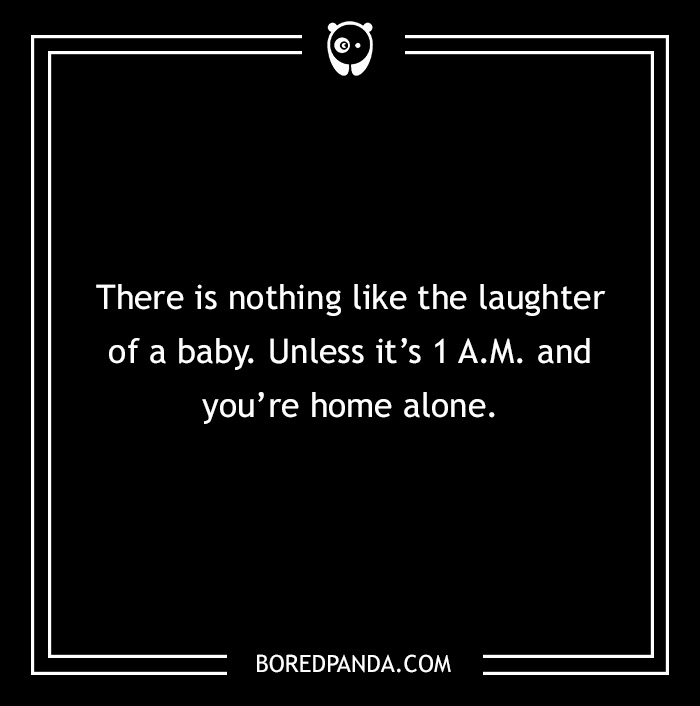 Text reads a 2-sentence horror story about eerie baby laughter at 1 A.M. when home alone, evoking spine-chilling fear.