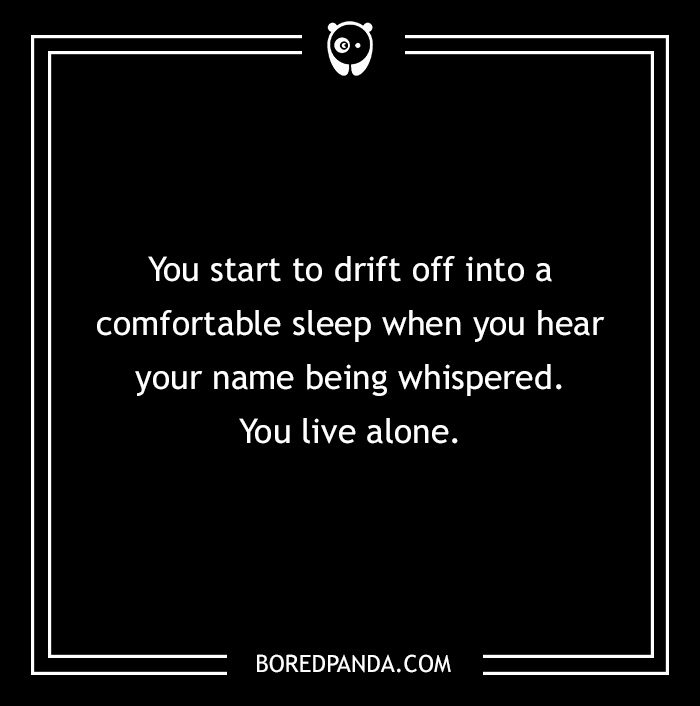 Text from a horror story on a black background.