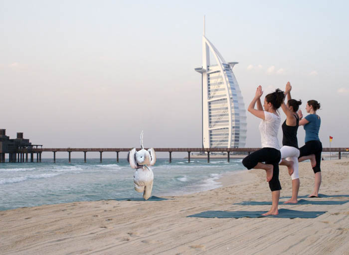 Working On My "tree Pose" In Dubai