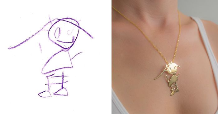 Children’s Drawings Turned Into Jewelry To Create Timeless Memories