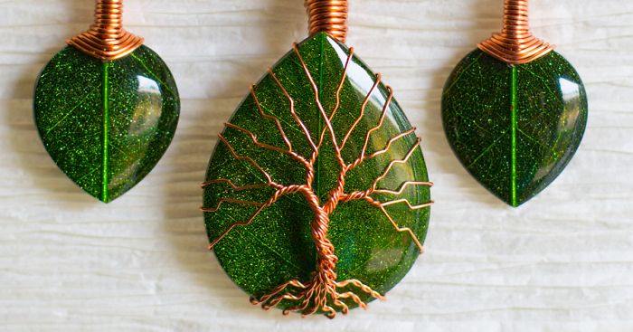 Wife & Husband Turn Wire Found In Discarded TVs Into Tree Of Life Pendants