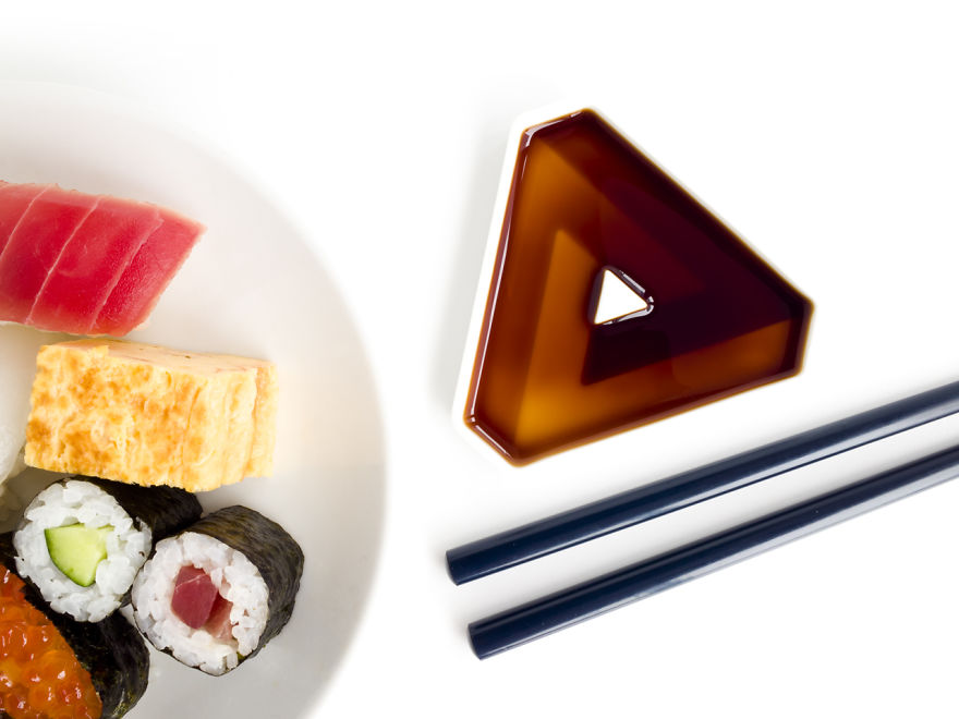 These "Soy Shape" Dishes Use A Simple Design Detail To Blow Your Mind When It's Sashimi Time!