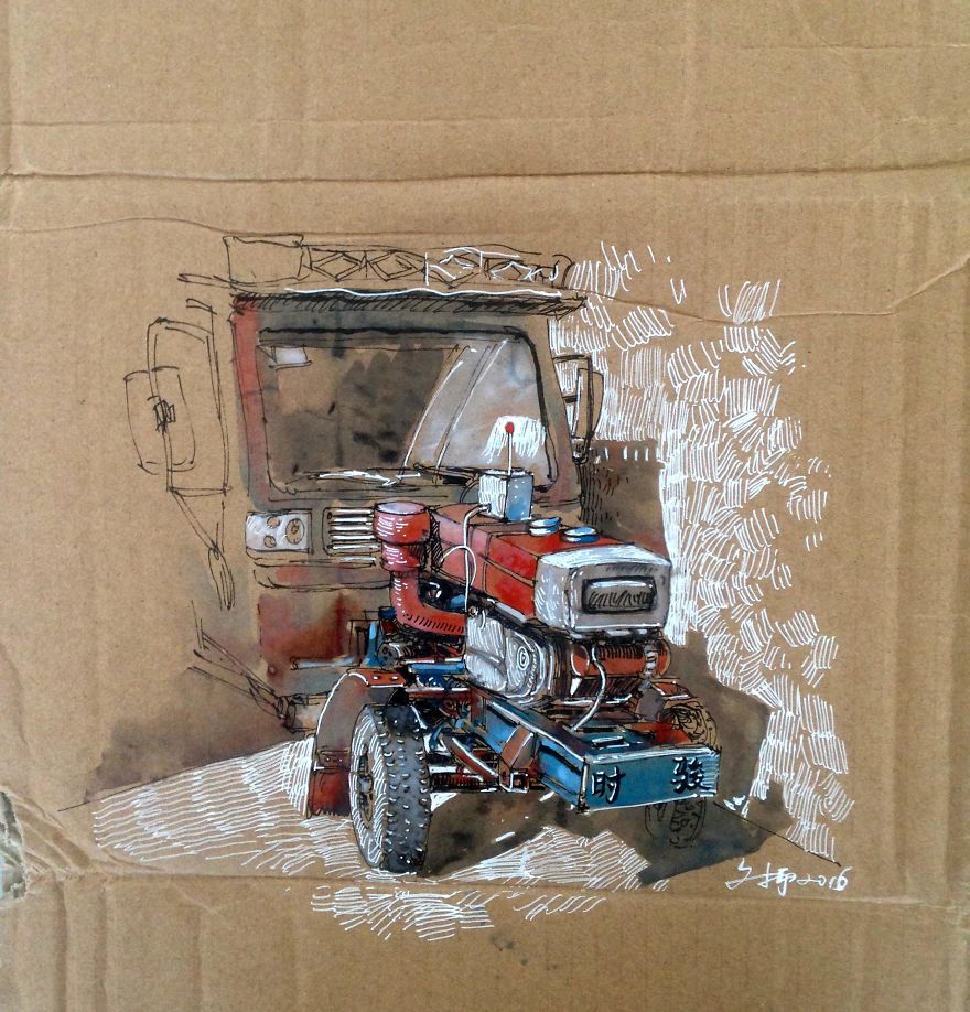 I Draw On Trash I Find In The Streets And Leave It For People To Find