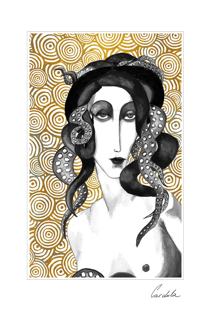 I Complete My Ink Drawings By Adding A Digital Touch To Them