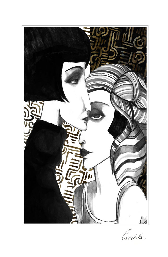 I Complete My Ink Drawings By Adding A Digital Touch To Them