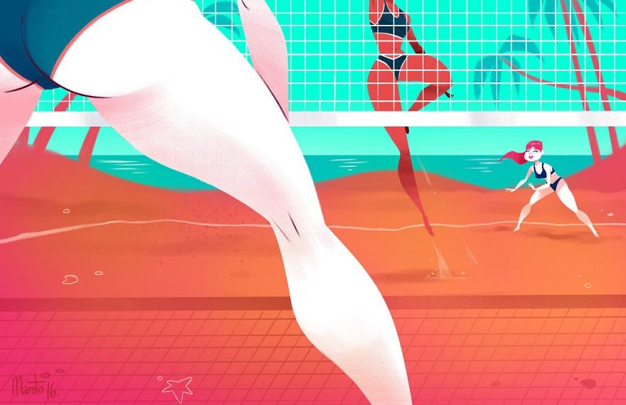 Beach Volleyball, Bambinomonkey, Spain