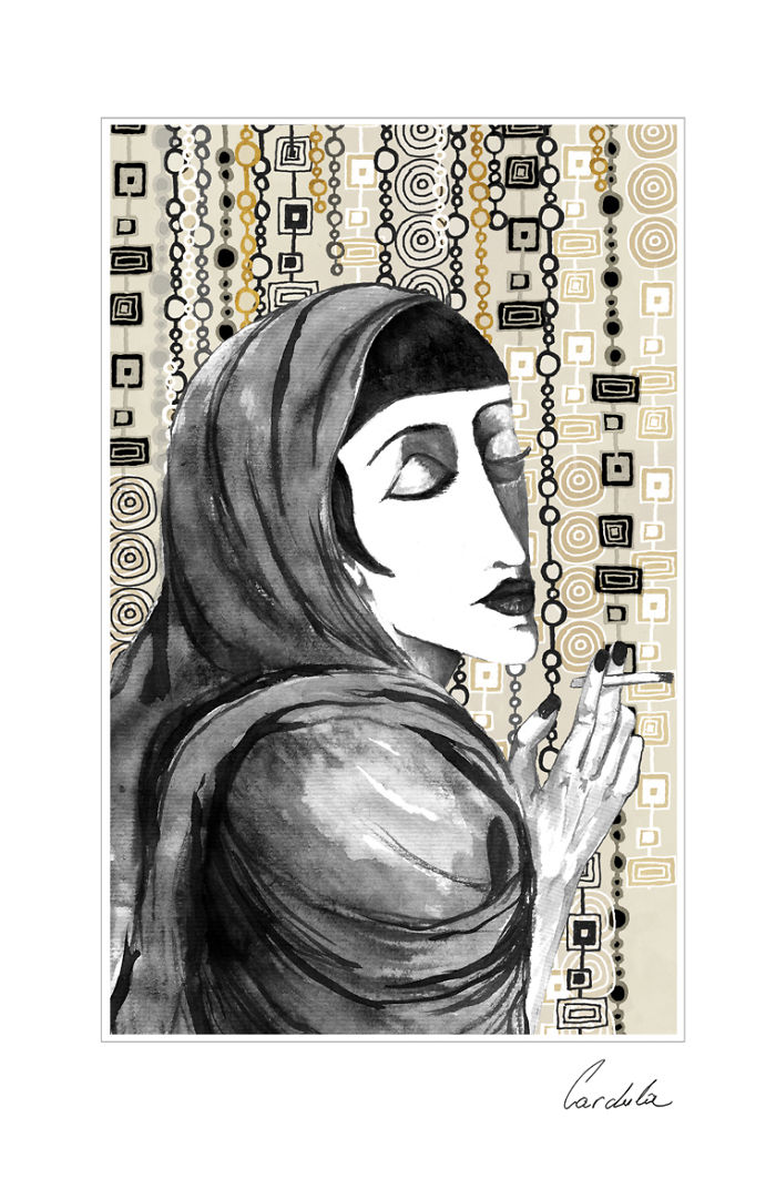 I Complete My Ink Drawings By Adding A Digital Touch To Them