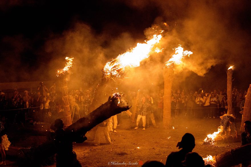 I Photographed The Traditional Fire Festival In Japan