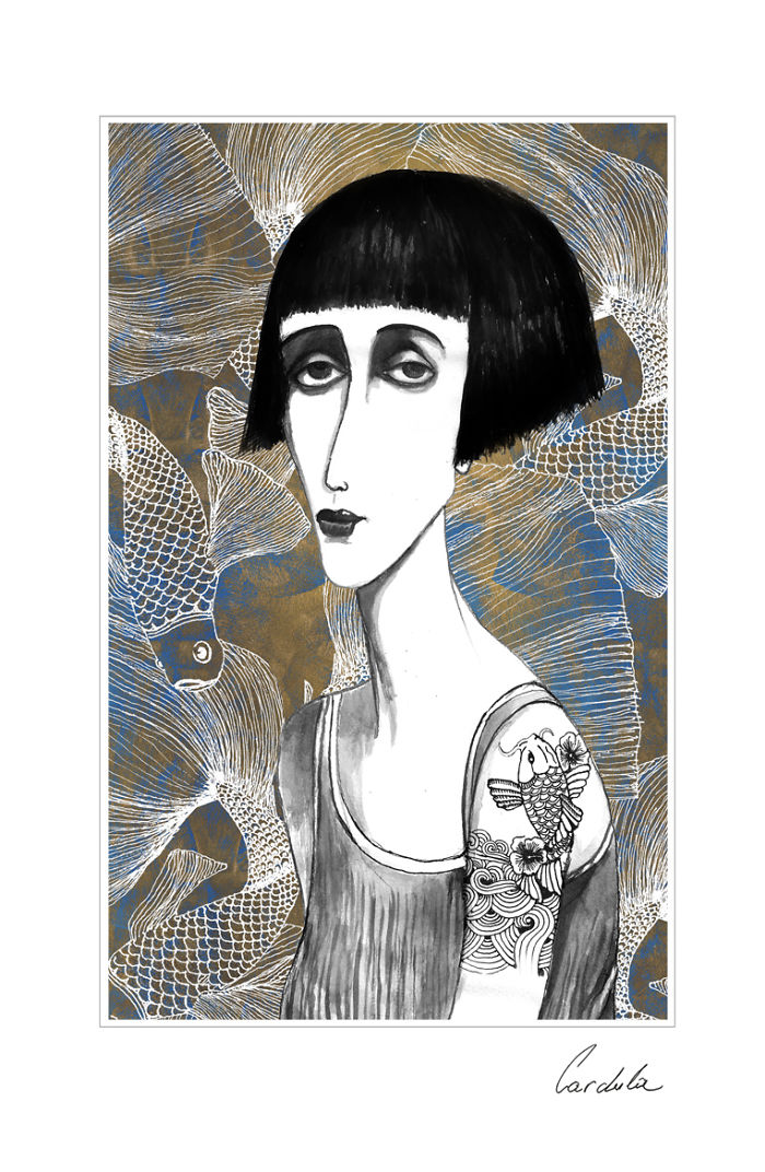 I Complete My Ink Drawings By Adding A Digital Touch To Them