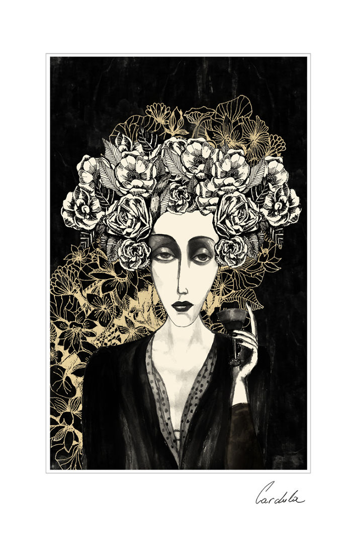 I Complete My Ink Drawings By Adding A Digital Touch To Them