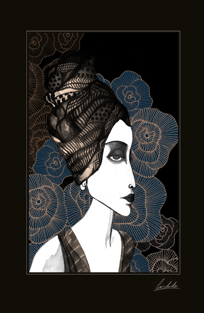 I Complete My Ink Drawings By Adding A Digital Touch To Them